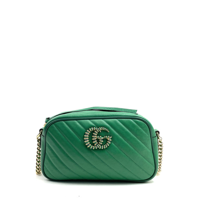 GG Marmont Shoulder Bag - Green Hover Image