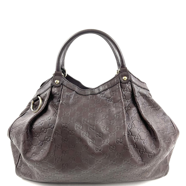 GUCCI Signature Large Sukey Tote Brown Hover Image