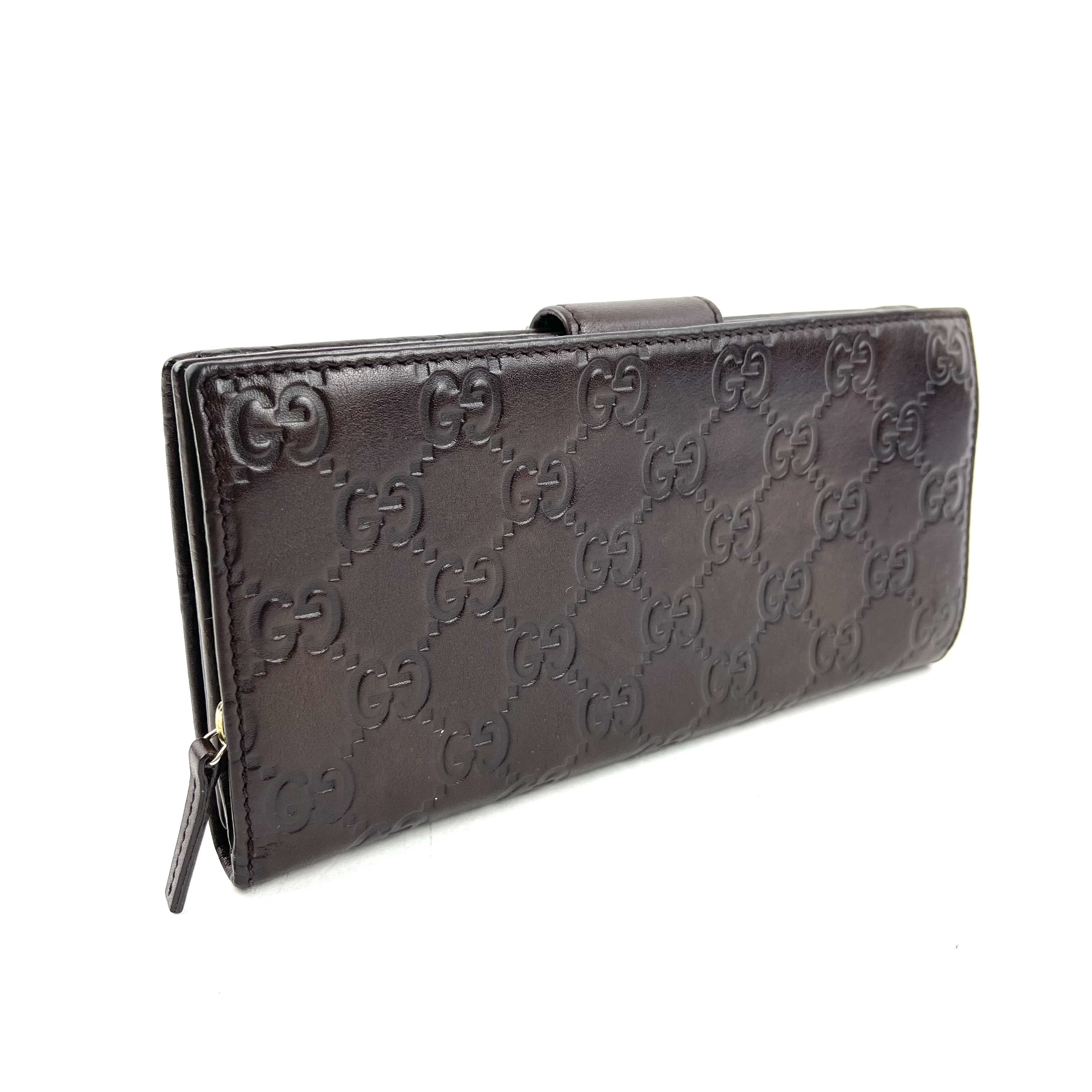 Guccissima Leather Abbey Wallet Brown