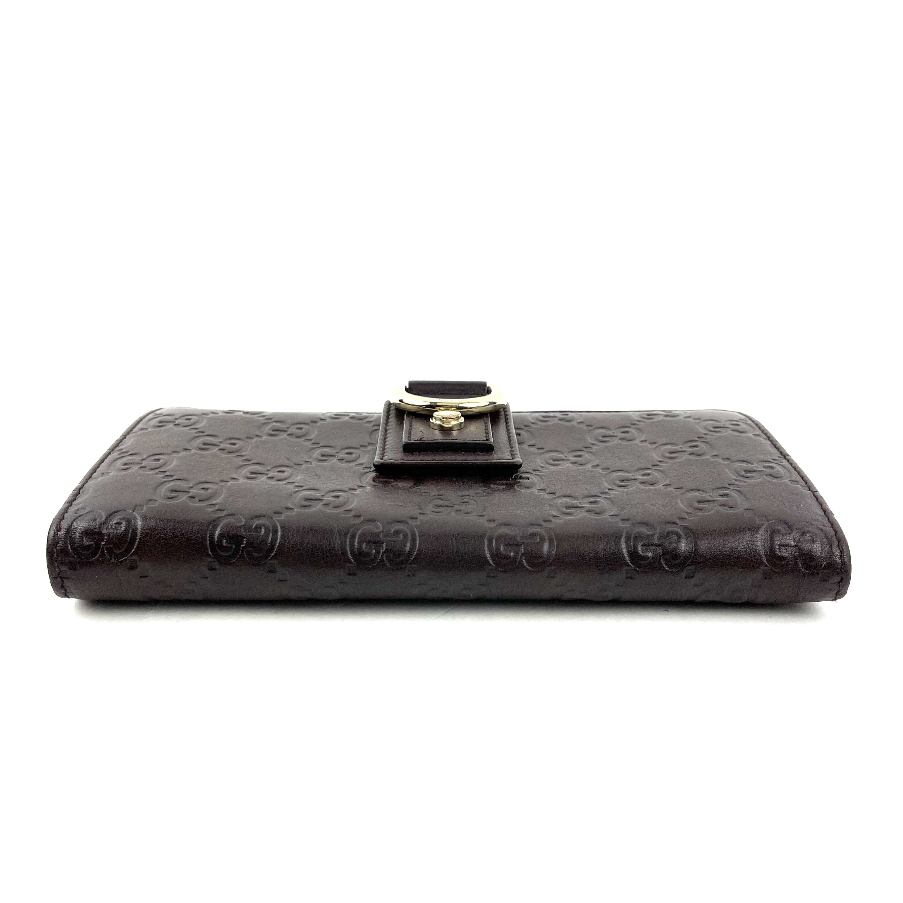 Guccissima Leather Abbey Wallet Brown