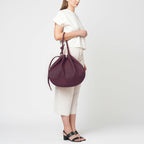 INA BAG LARGE PEBBLE BORDEAUX