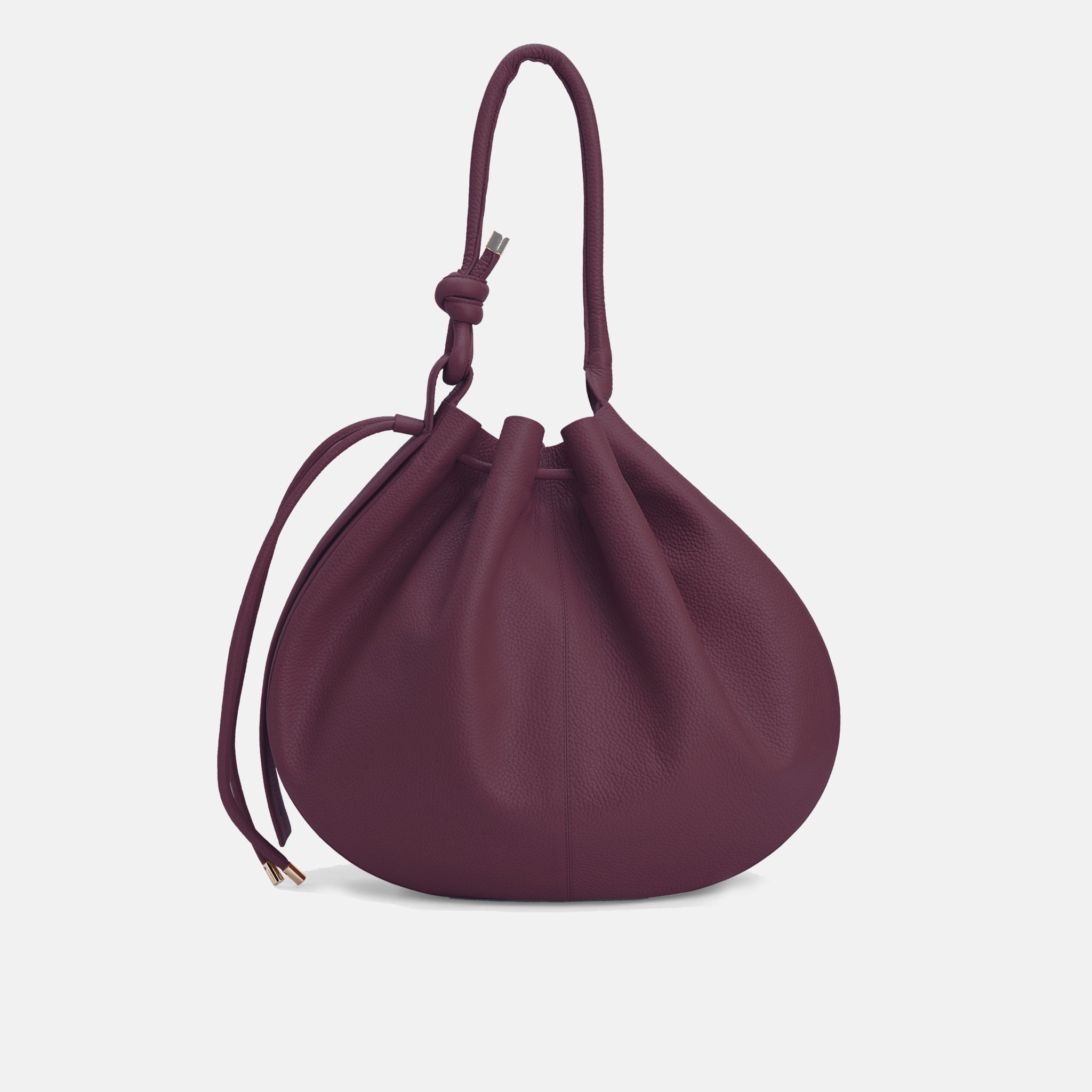 INA BAG LARGE PEBBLE BORDEAUX