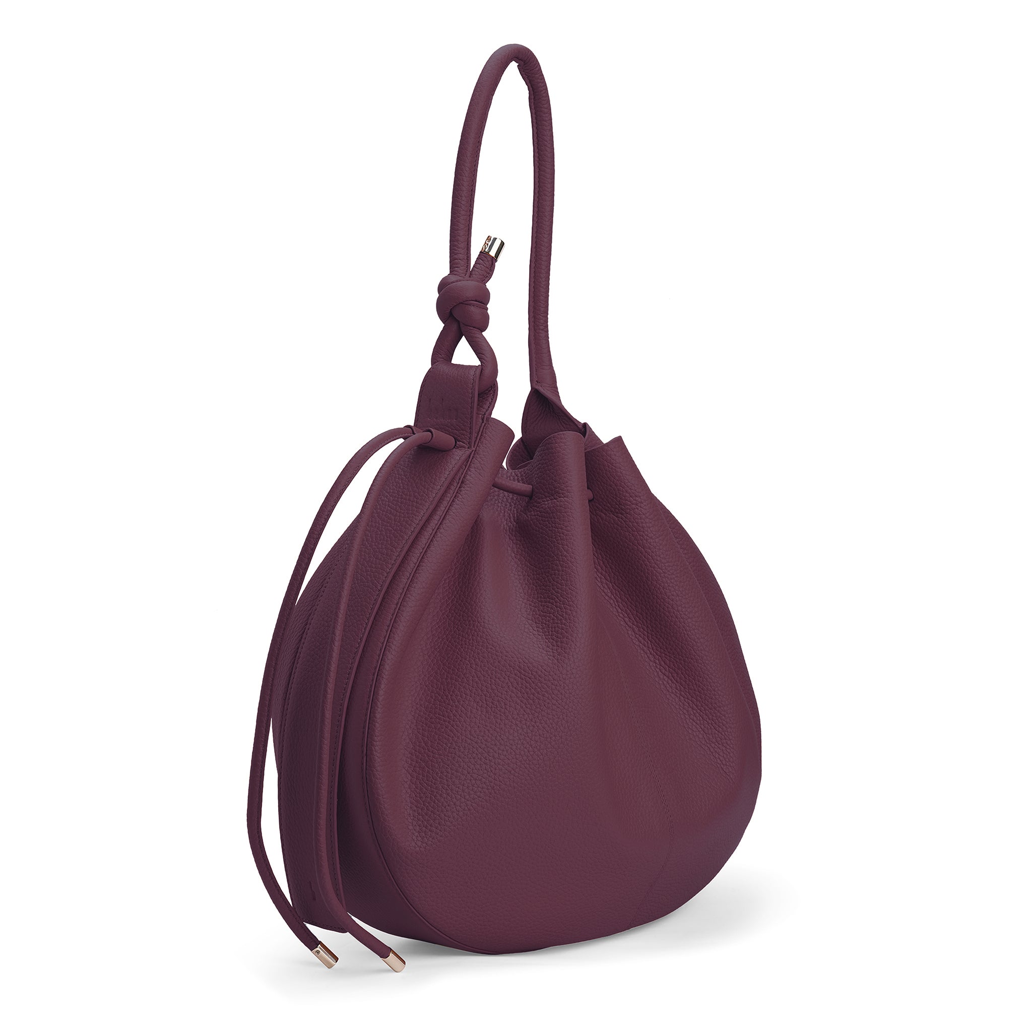 INA BAG LARGE PEBBLE BORDEAUX