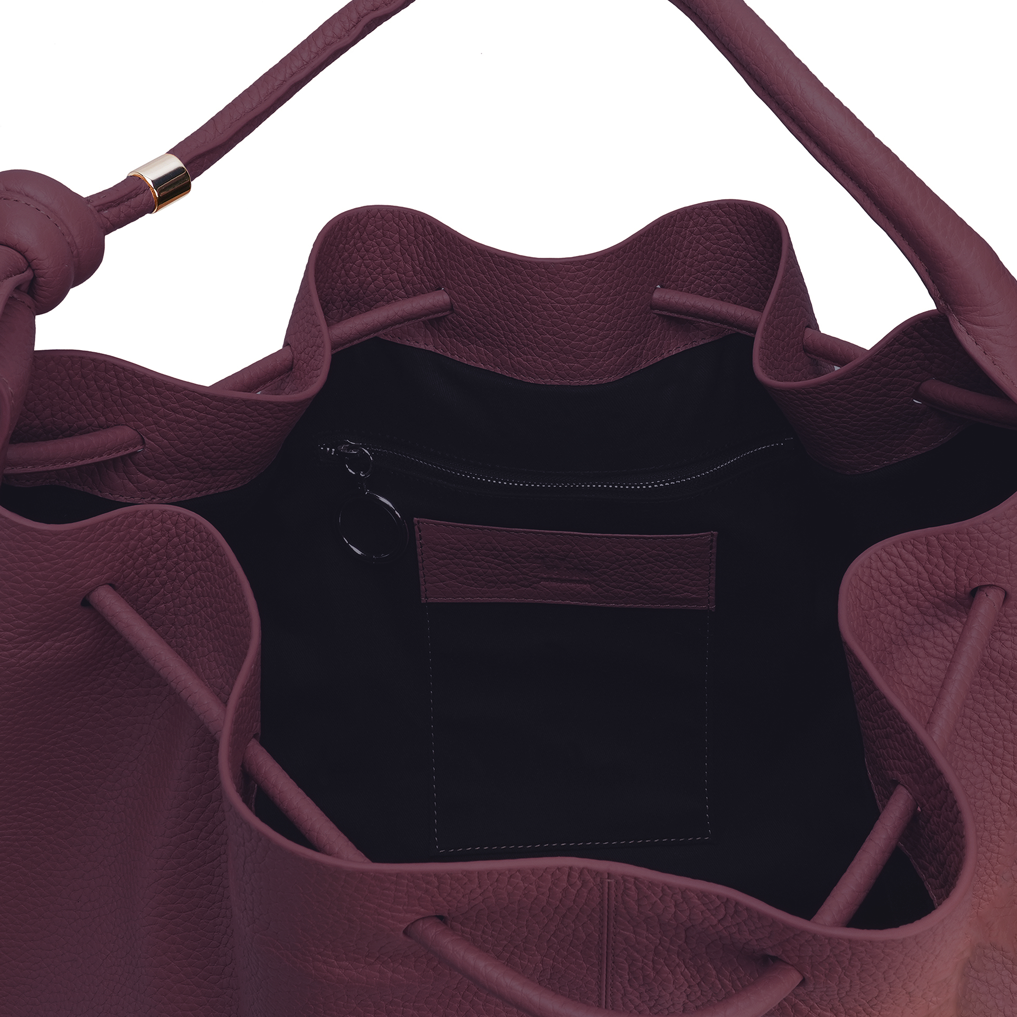 INA BAG LARGE PEBBLE BORDEAUX