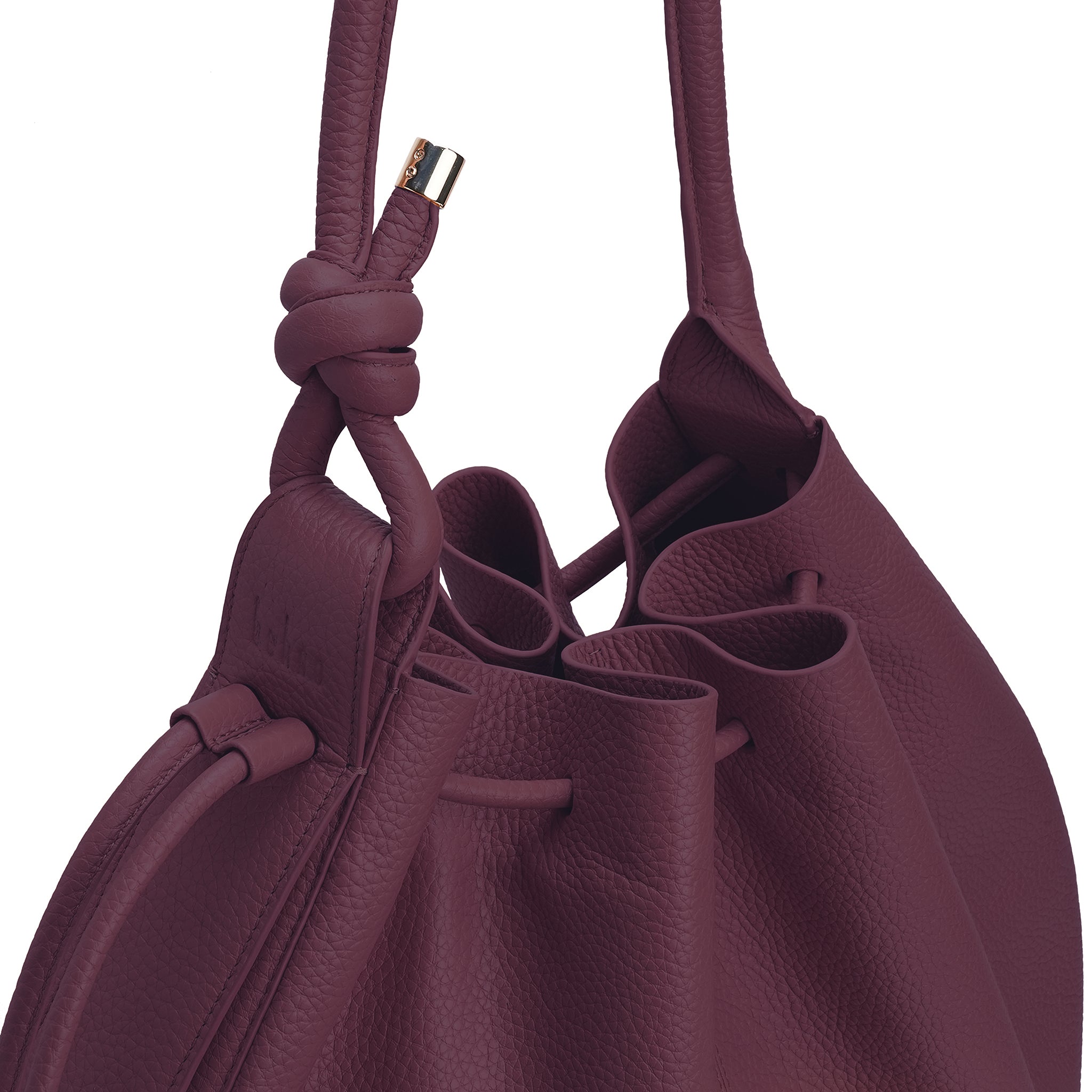 INA BAG LARGE PEBBLE BORDEAUX