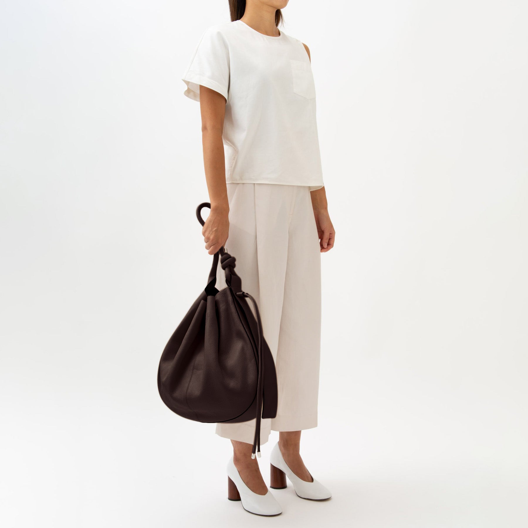 INA BAG LARGE PEBBLE CACAO