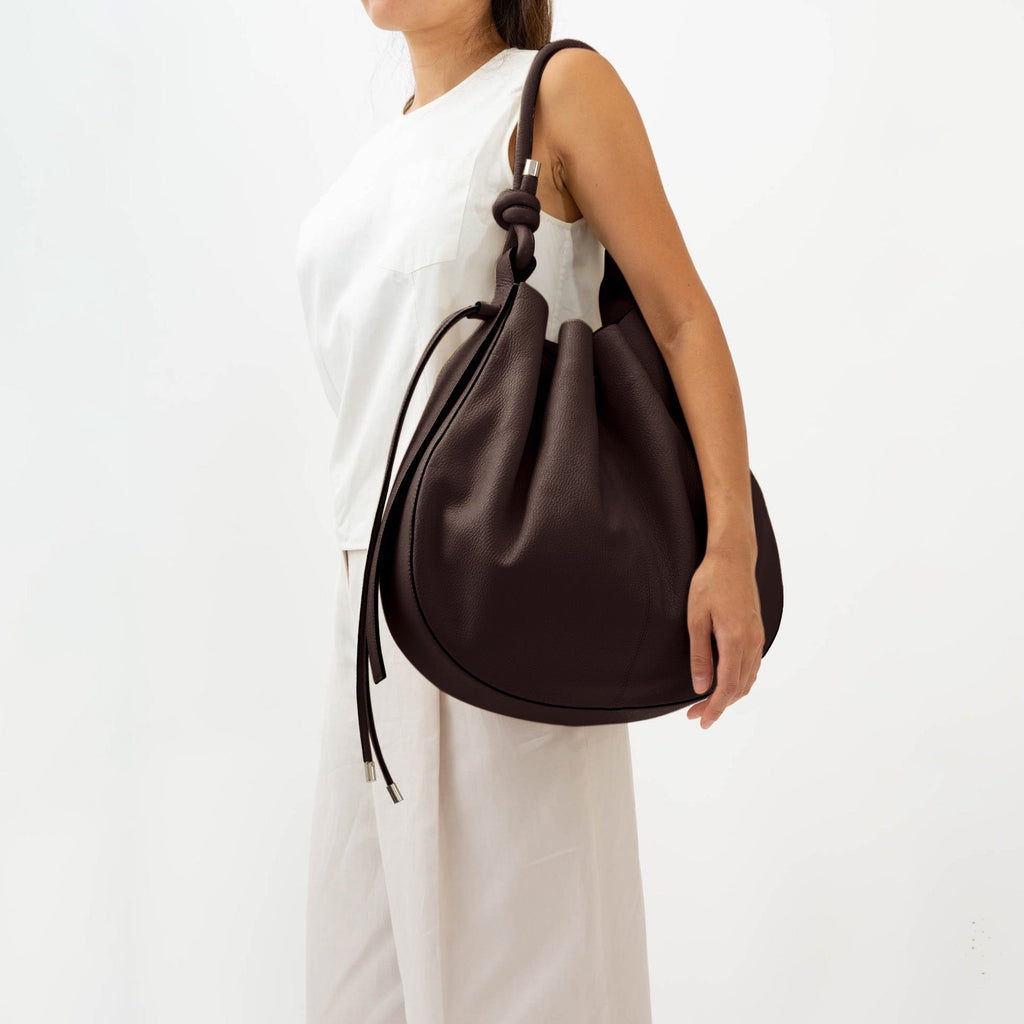 INA BAG LARGE PEBBLE CACAO