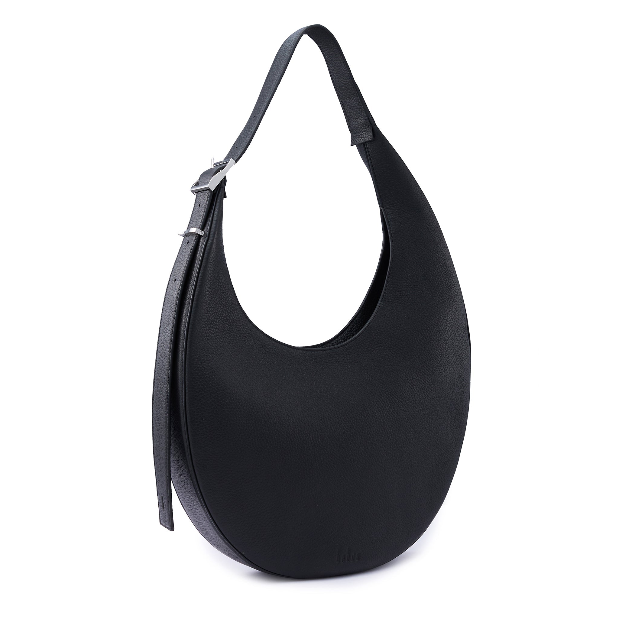 INA CRESCENT BAG LARGE PEBBLE BLACK