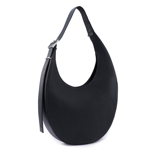 INA CRESCENT BAG LARGE PEBBLE BLACK Main Image