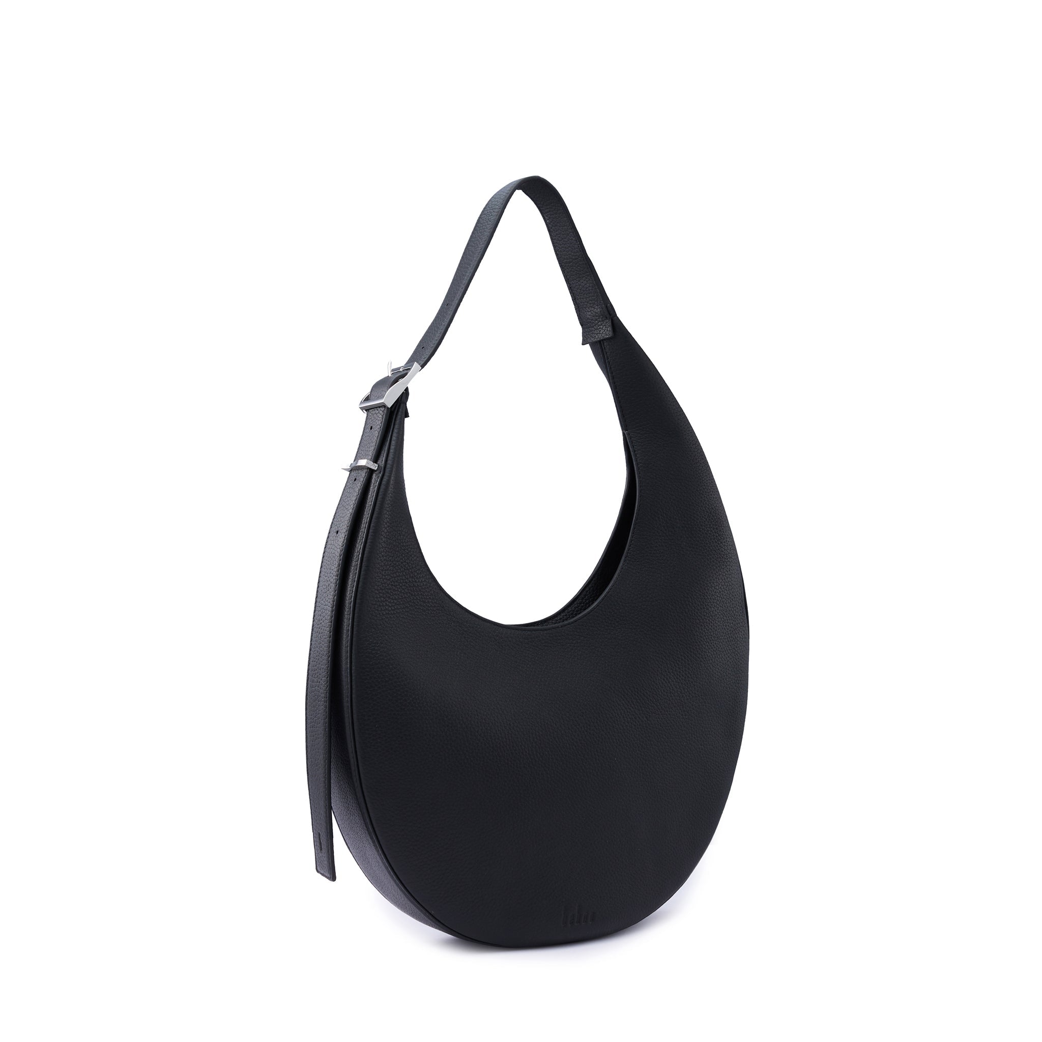 INA CRESCENT BAG MEDIUM PEBBLE BLACK