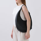 INA CRESCENT BAG LARGE PEBBLE BLACK