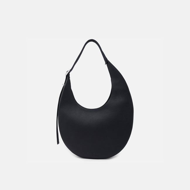 INA CRESCENT BAG LARGE PEBBLE BLACK Hover Image