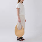 INA CRESCENT BAG LARGE PEBBLE PEACH