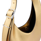 INA CRESCENT BAG MEDIUM METALLIC GOLD
