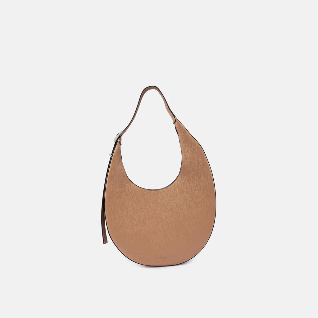 INA CRESCENT BAG MEDIUM PEBBLE ALMOND