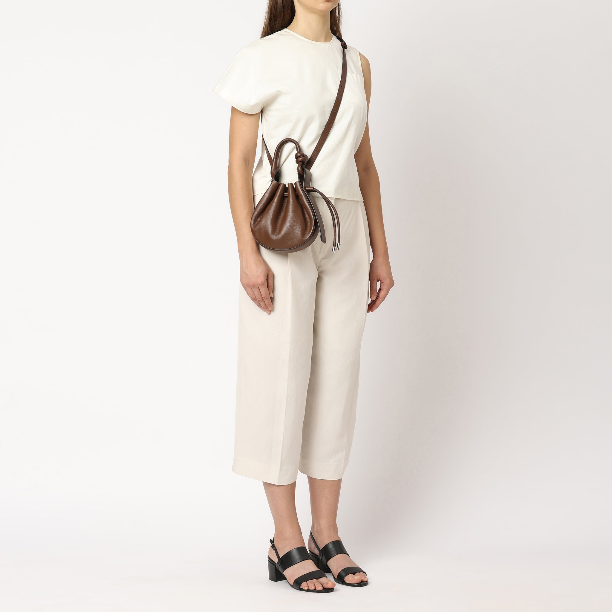 INA MINI CROSSBODY PEBBLE CACAO