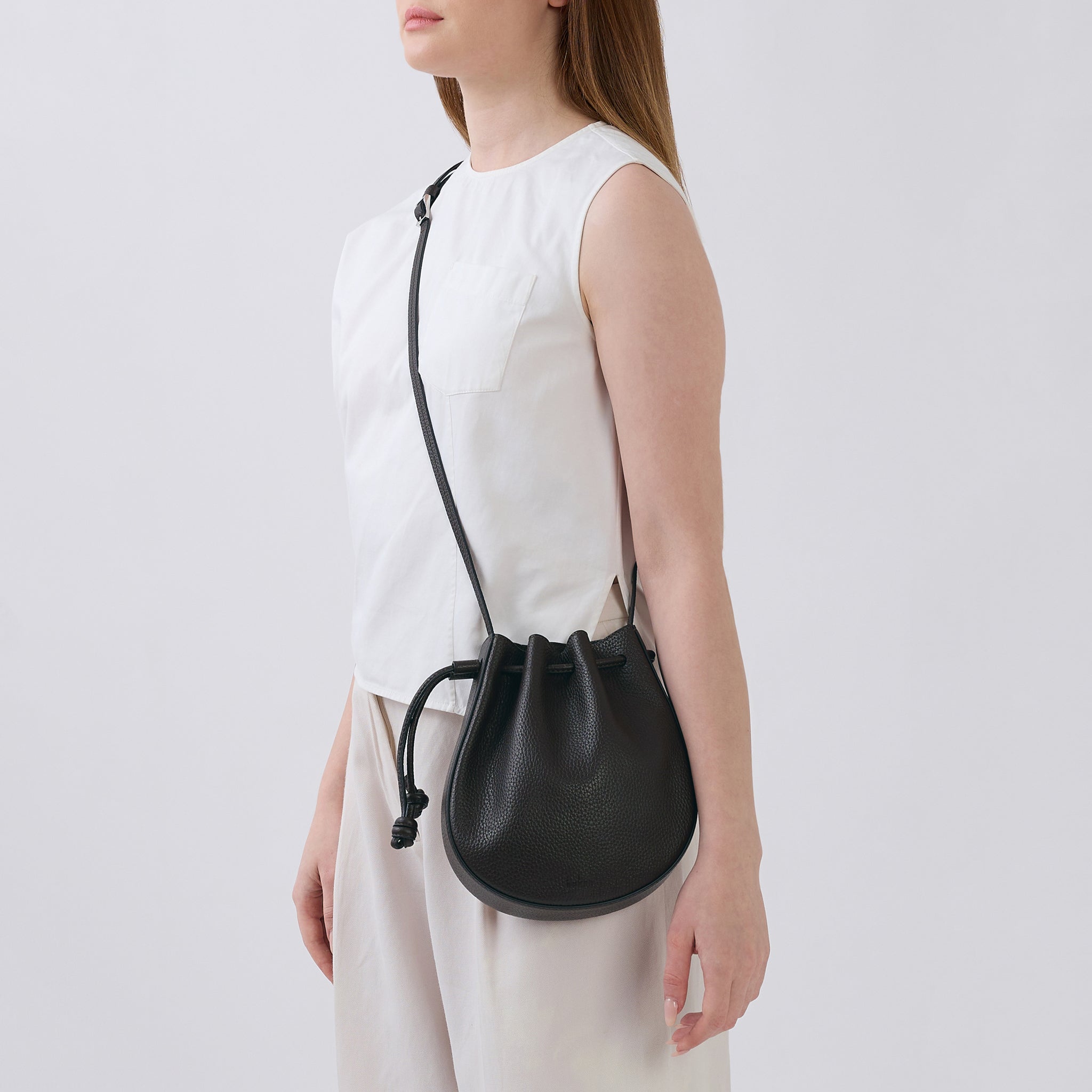INA MINI CROSSBODY N°2 PEBBLE BLACK