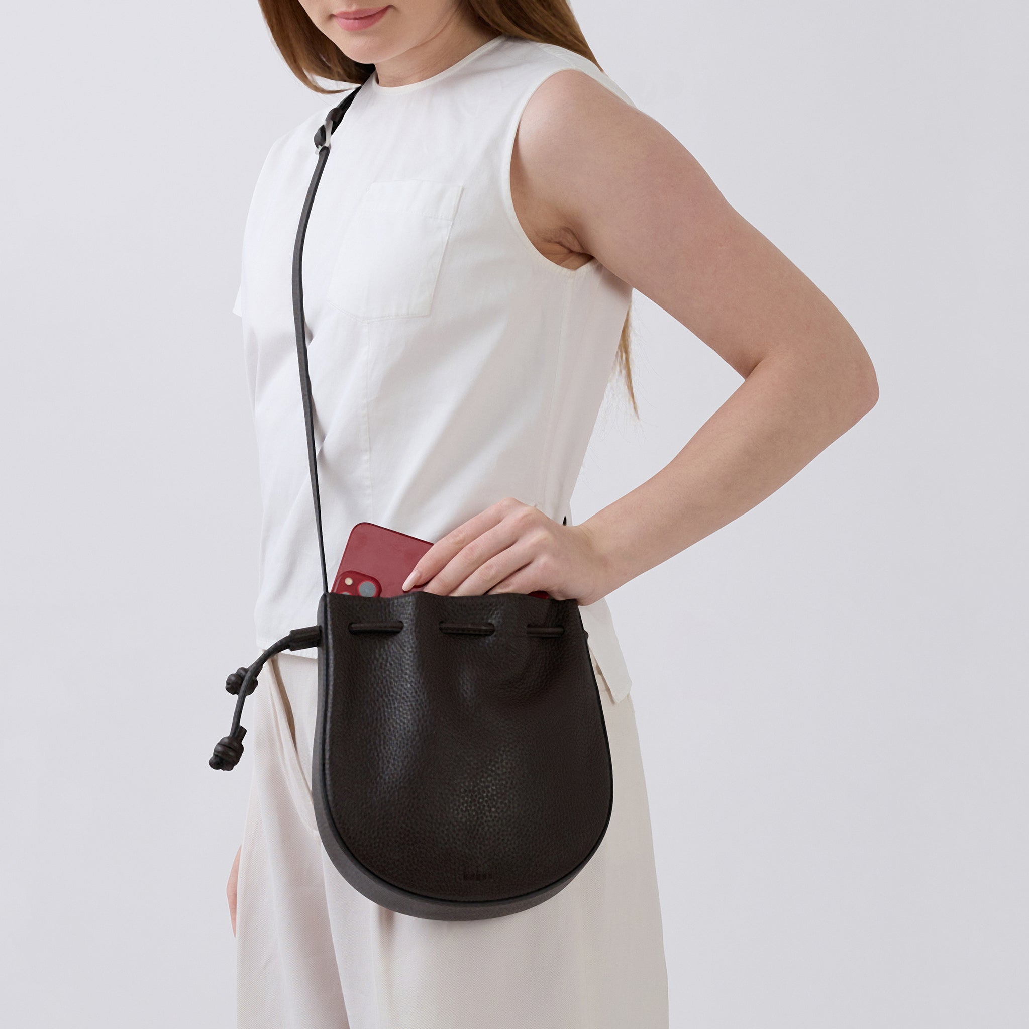 INA MINI CROSSBODY N°2 PEBBLE CACAO