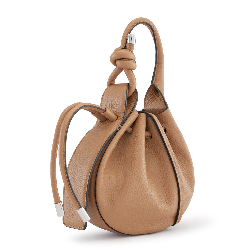 INA MINI CROSSBODY PEBBLE ALMOND