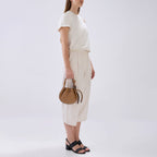 INA MINI CROSSBODY PEBBLE ALMOND