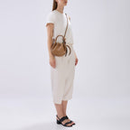 INA MINI CROSSBODY PEBBLE ALMOND