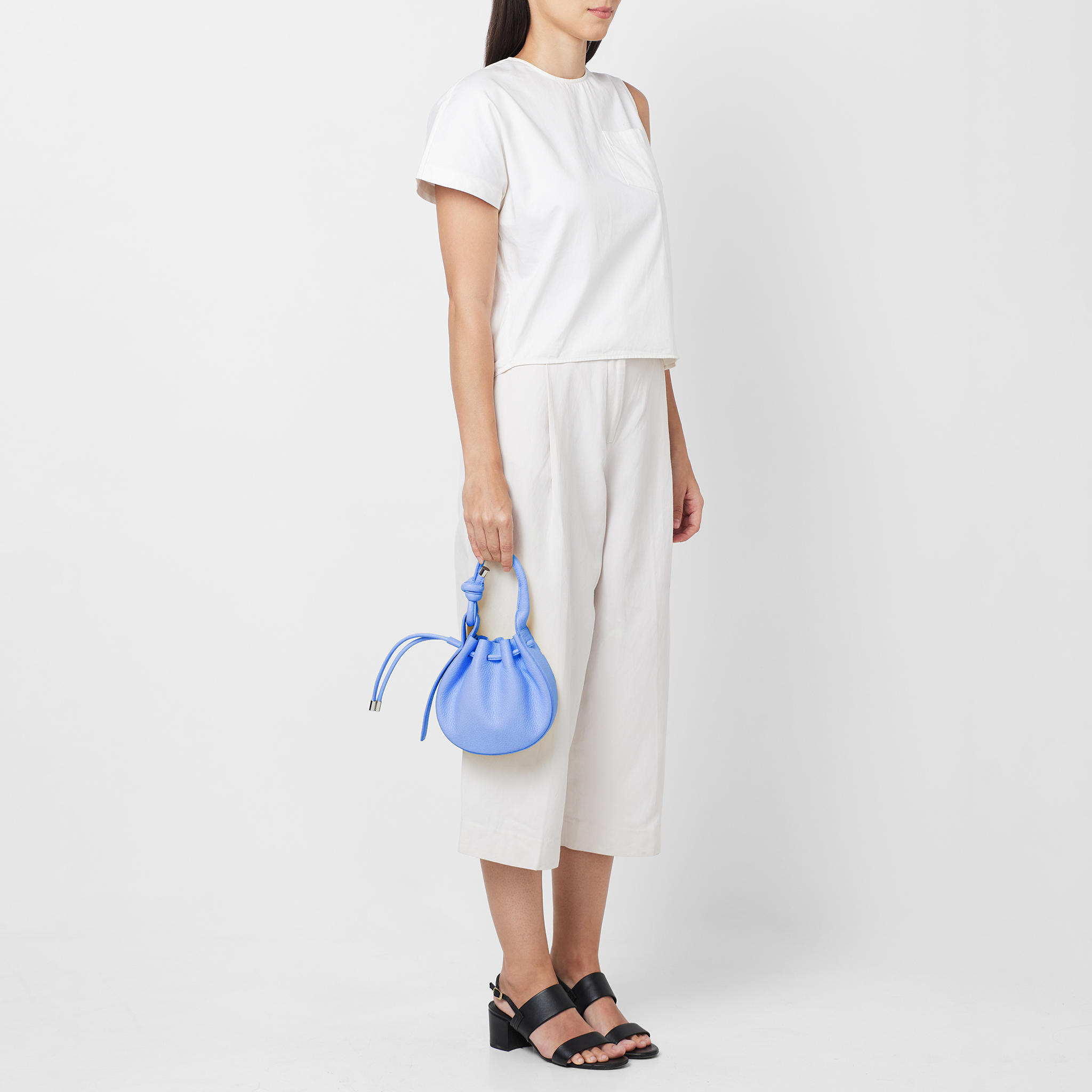 INA MINI CROSSBODY PEBBLE OCEAN BLUE