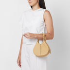 INA MINI CROSSBODY PEBBLE PLEAT BISQUE
