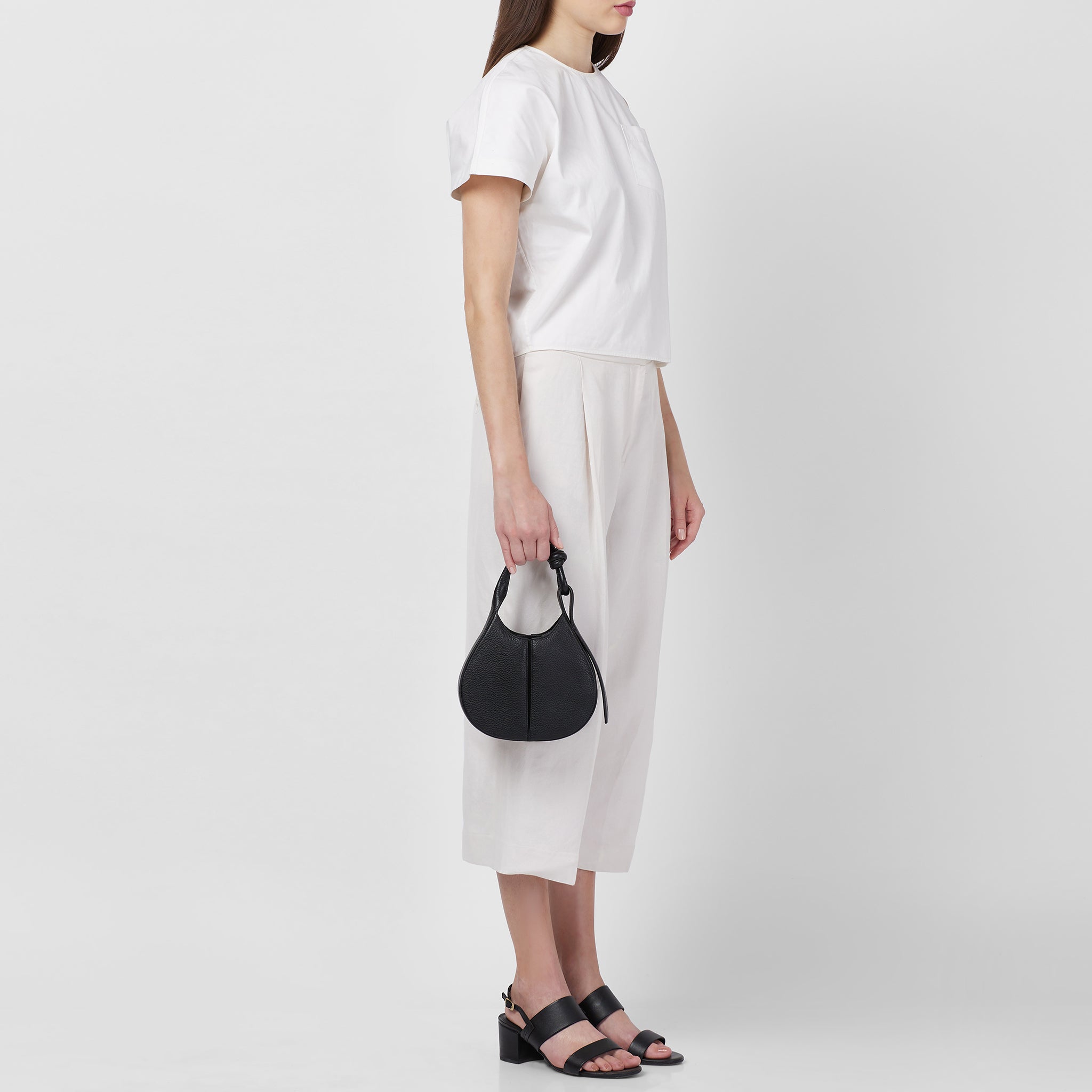 INA MINI CROSSBODY PEBBLE PLEAT BLACK