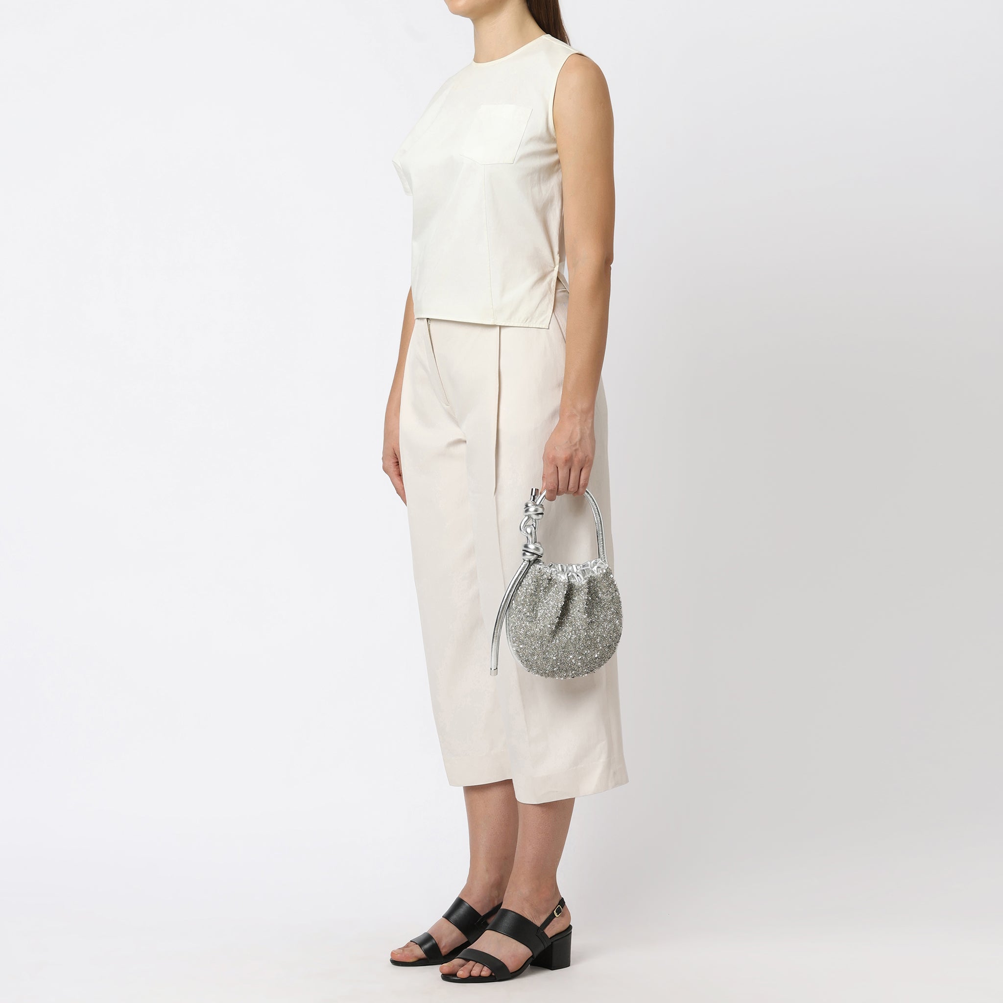 INA MINI POTLI CUT DANA SILVER