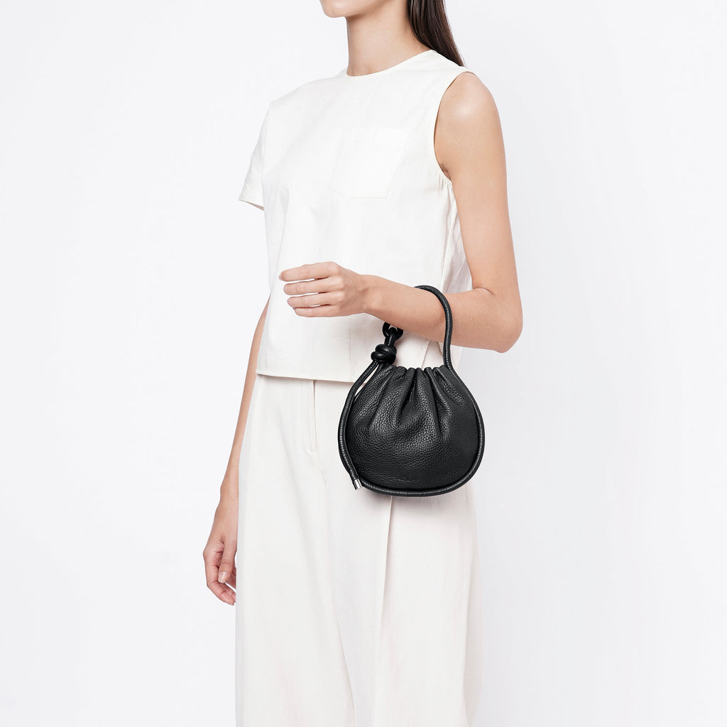 INA MINI POTLI PEBBLE BLACK