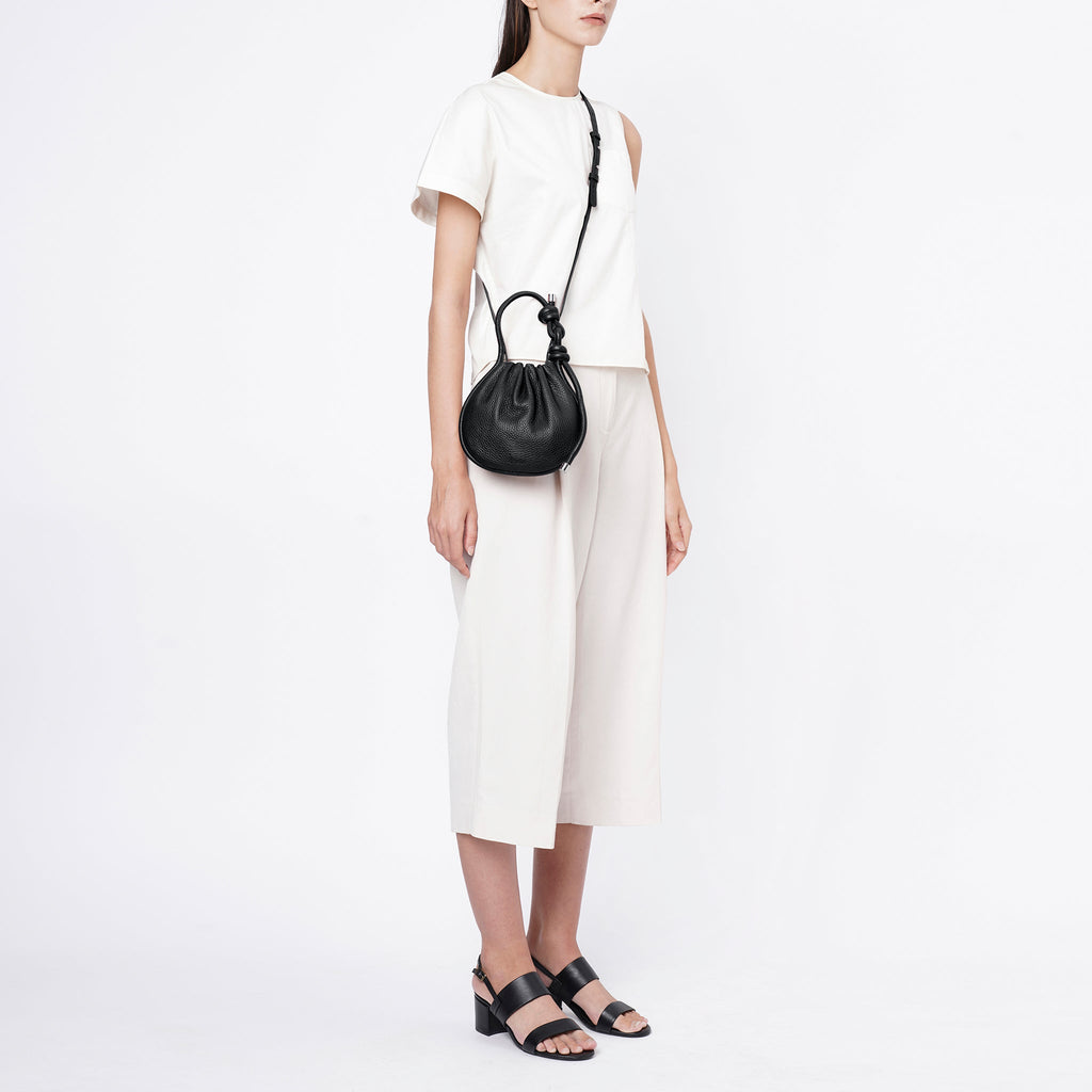 INA MINI POTLI PEBBLE BLACK