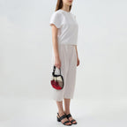 INA MINI POTLI RAFFIA BLACK/RED