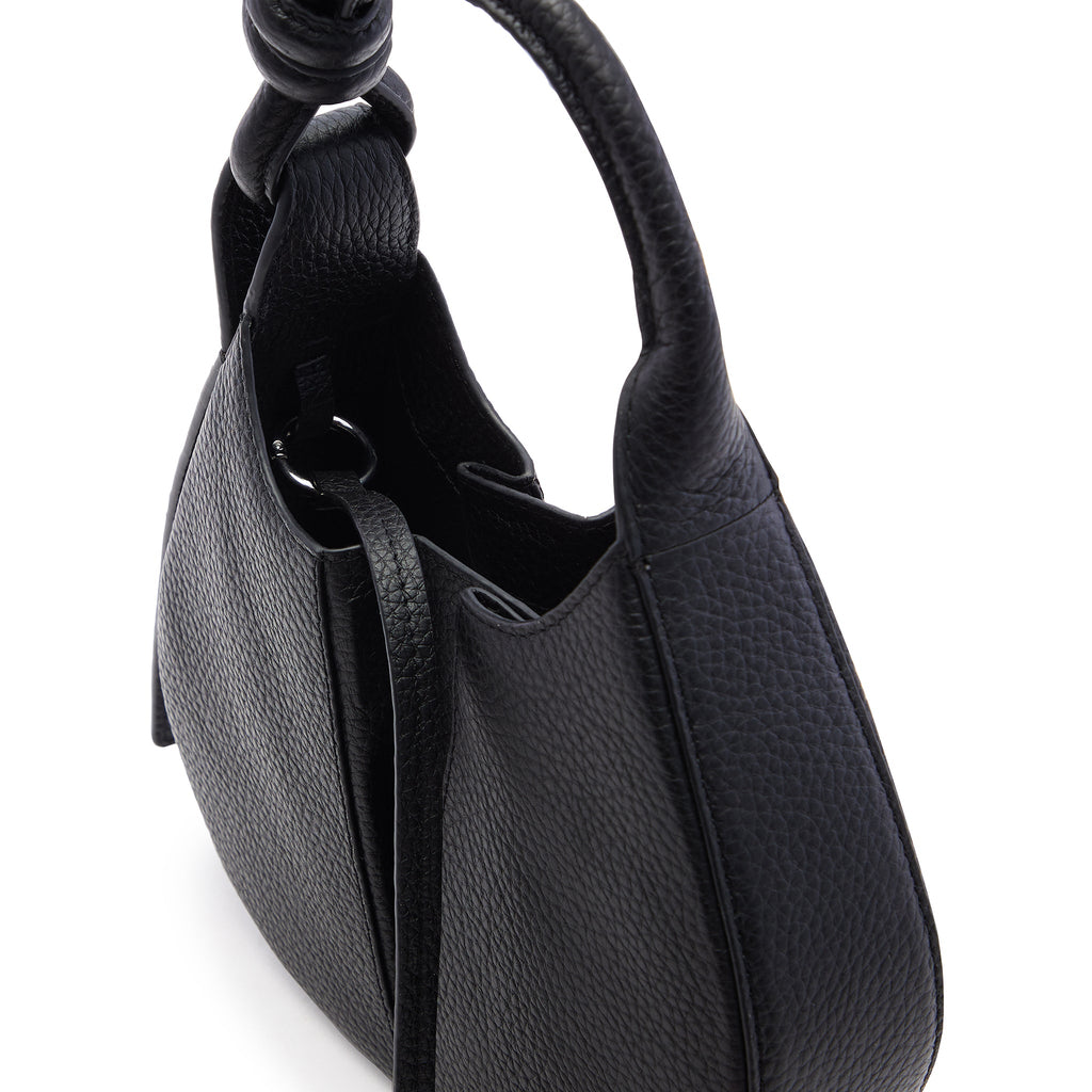 INA MINI CROSSBODY PEBBLE PLEAT BLACK