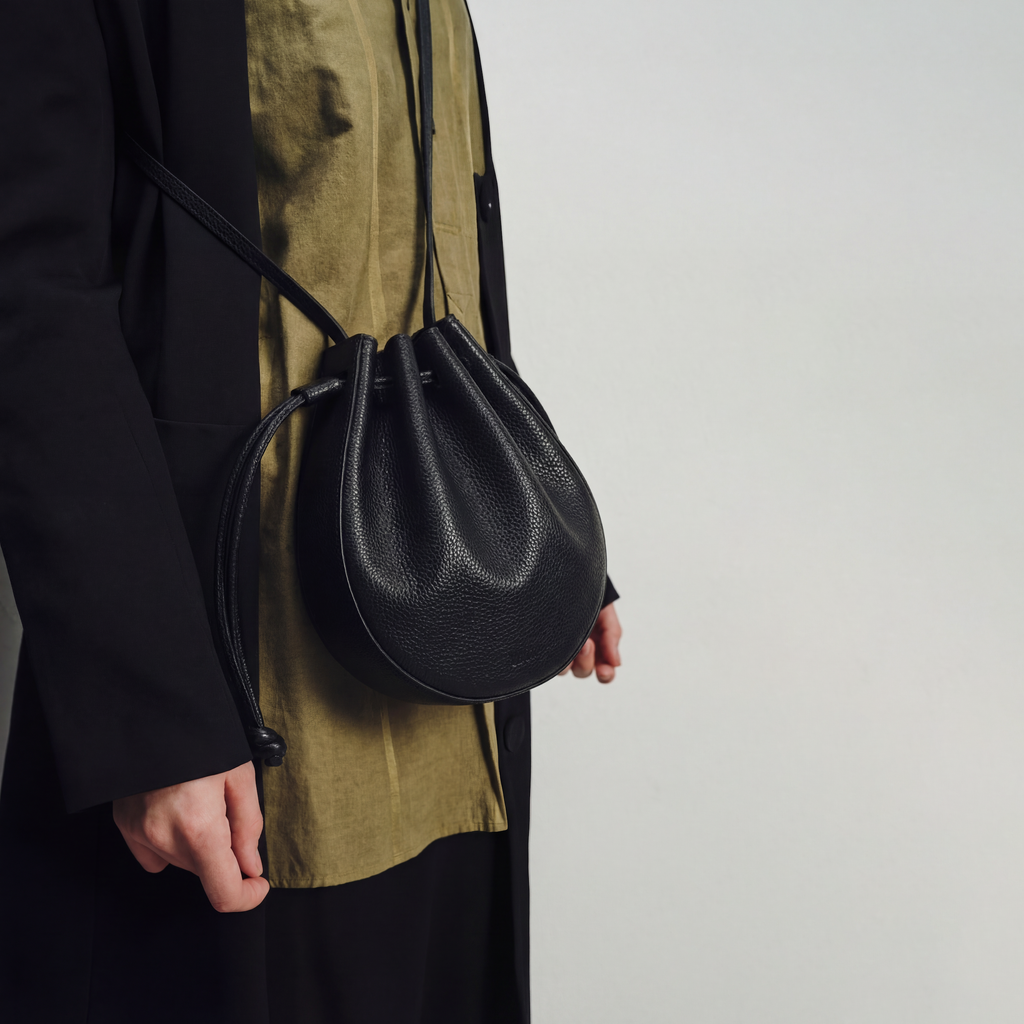 INA MINI CROSSBODY N°2 PEBBLE BLACK