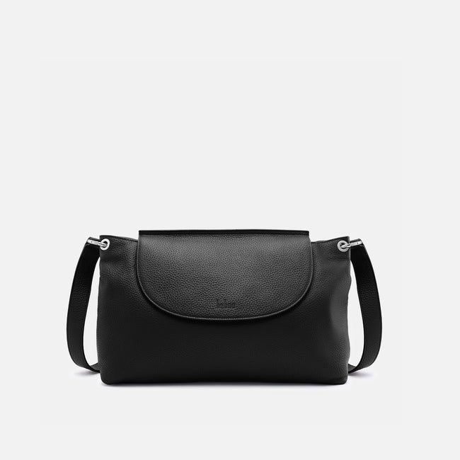 JUDITH SATCHEL LARGE PEBBLE BLACK Hover Image