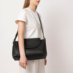 JUDITH SATCHEL LARGE PEBBLE BLACK