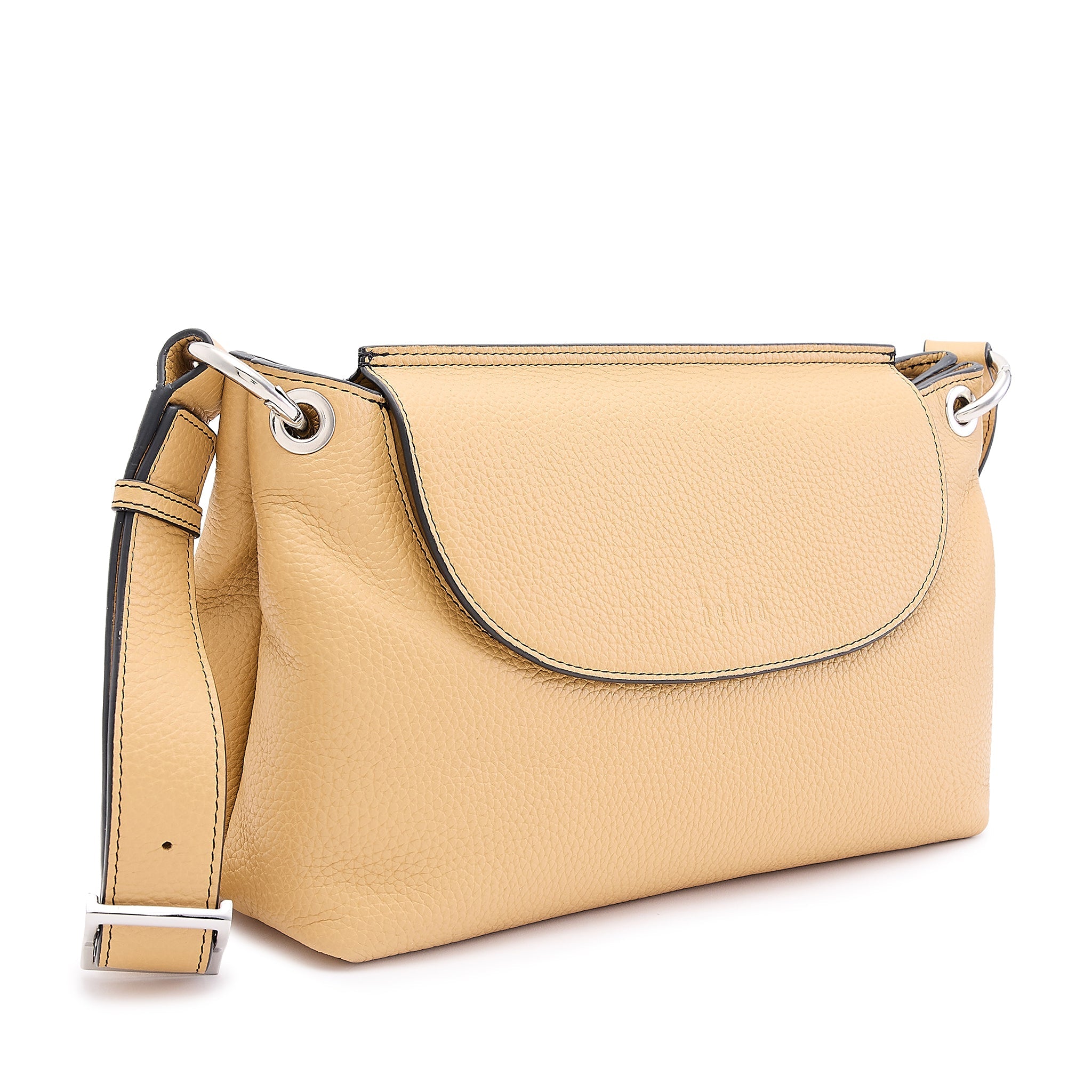 JUDITH SATCHEL MEDIUM PEBBLE BISQUE