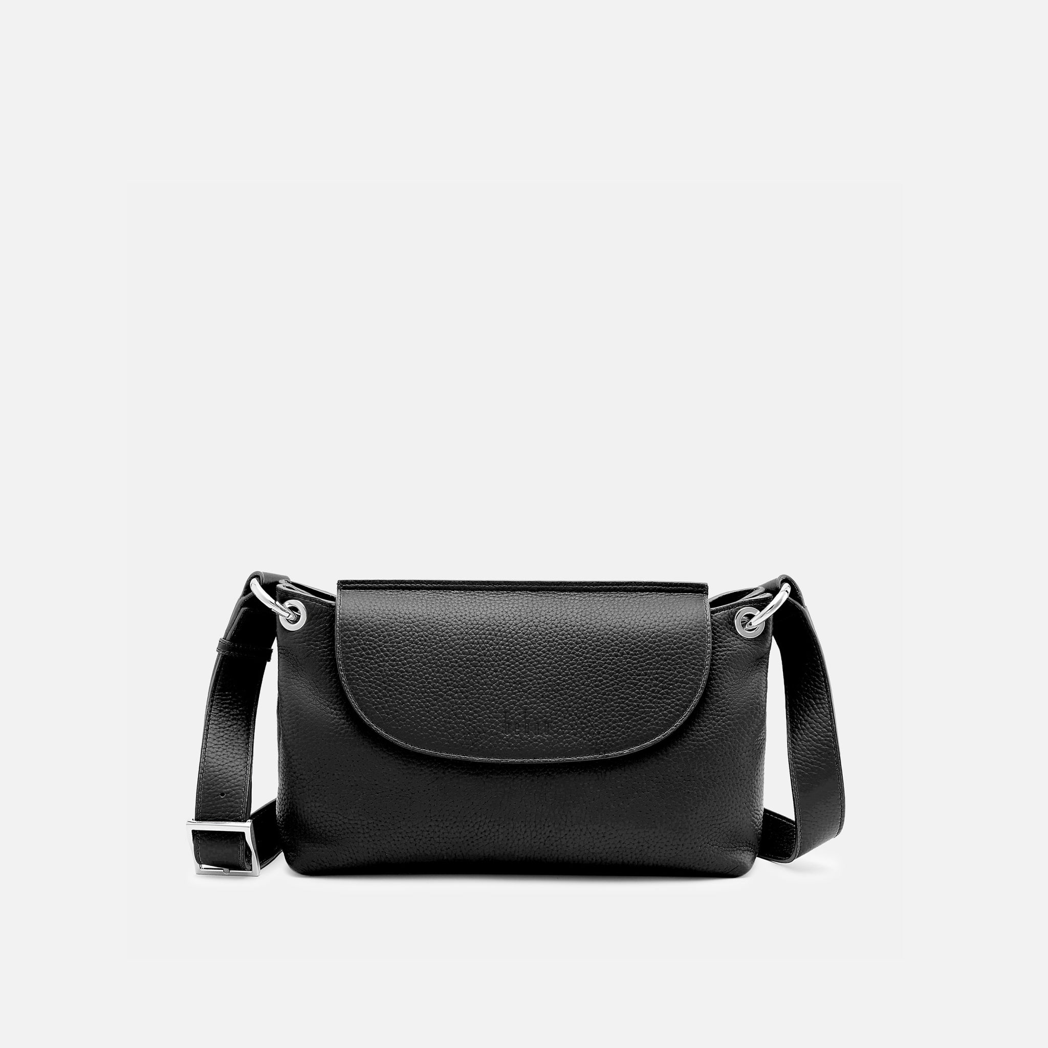 JUDITH SATCHEL MEDIUM PEBBLE BLACK