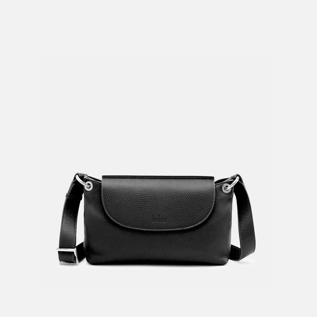 JUDITH SATCHEL MEDIUM PEBBLE BLACK Hover Image