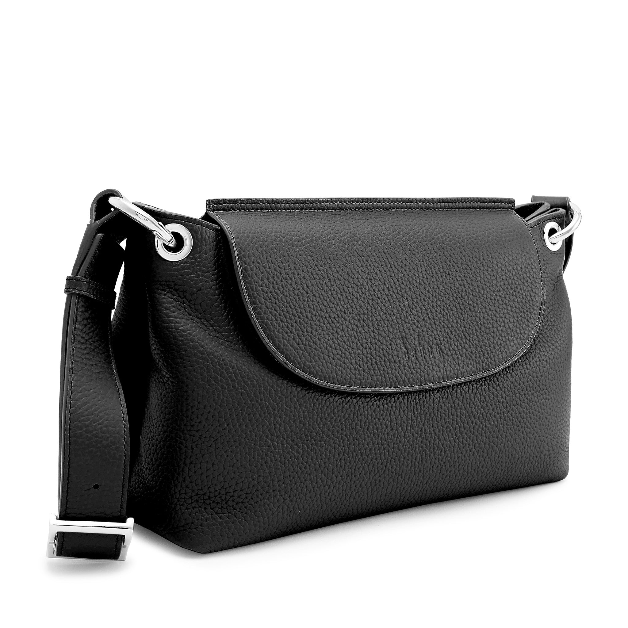 JUDITH SATCHEL MEDIUM PEBBLE BLACK