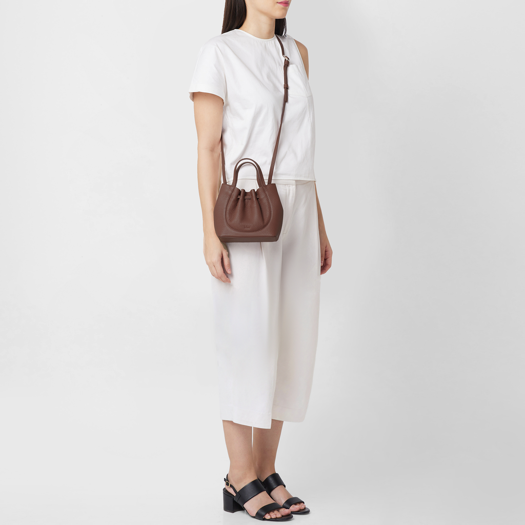 KATRINA MINI TOTE PEBBLE CACAO