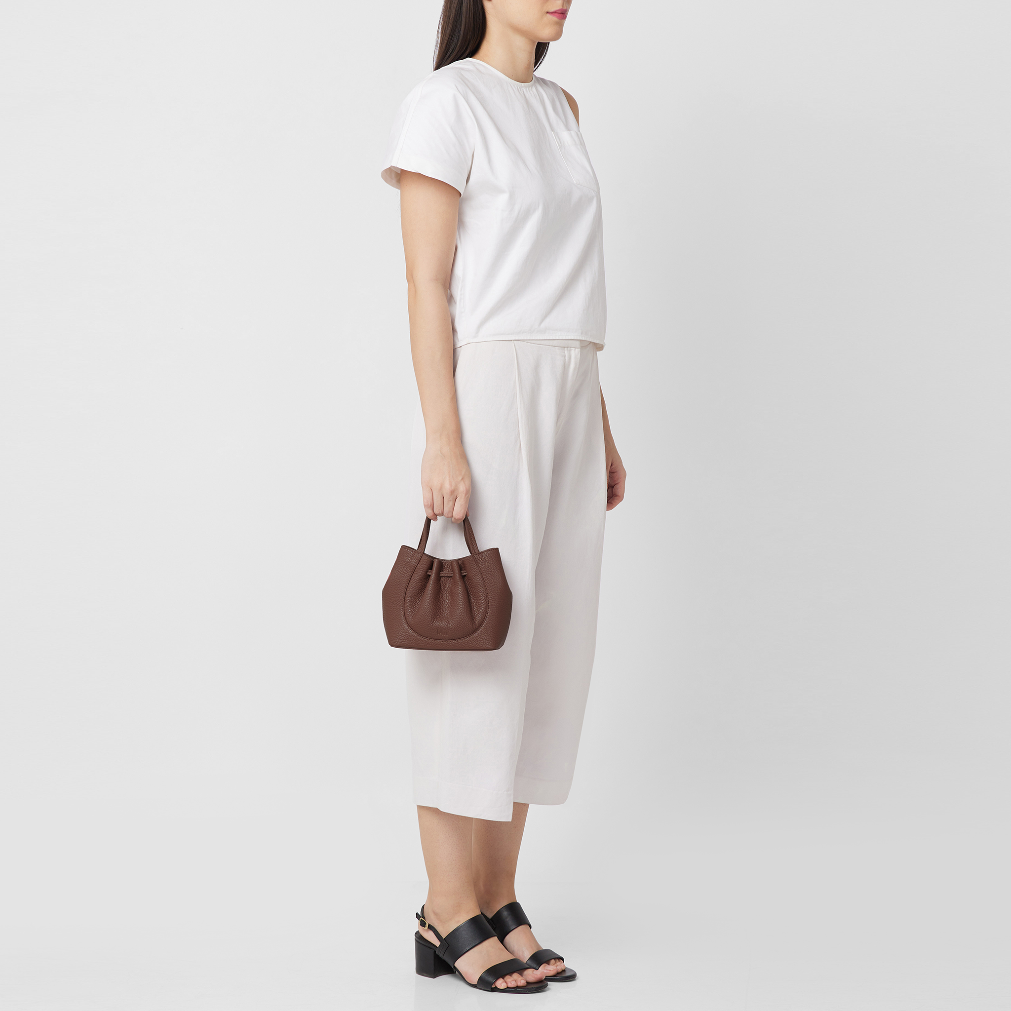 KATRINA MINI TOTE PEBBLE CACAO