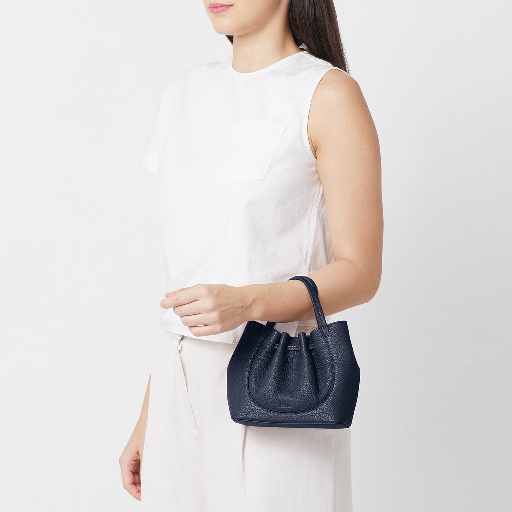 KATRINA MINI TOTE PEBBLE NAVY