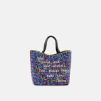 KATRINA MINI TOTE RAFFIA PEBBLE BLUE/GREEN