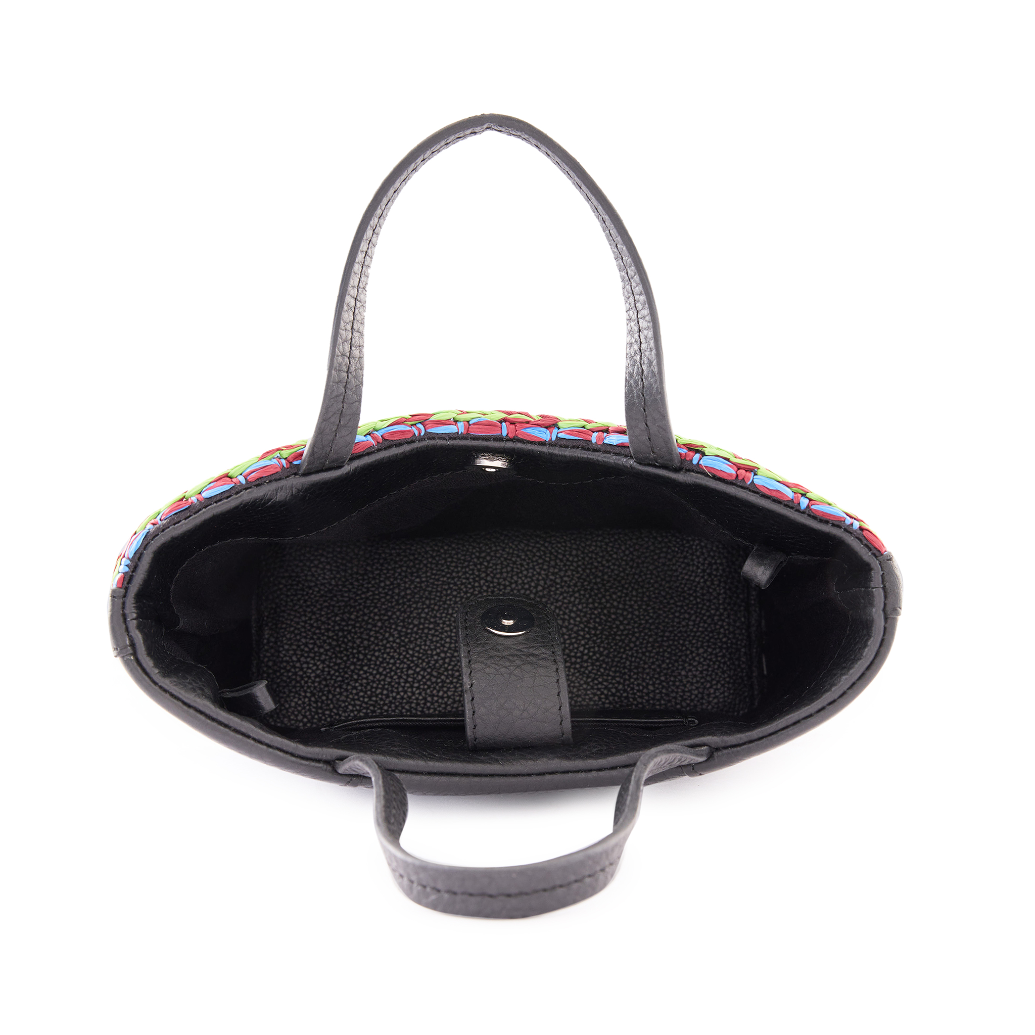 KATRINA MINI TOTE RAFFIA PEBBLE BLUE/GREEN