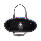 KATRINA MINI TOTE RAFFIA PEBBLE BLUE/BORDEAUX