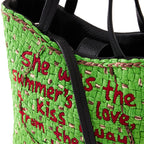 KATRINA MINI TOTE RAFFIA PEBBLE GREEN/CACAO