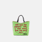 KATRINA MINI TOTE RAFFIA PEBBLE GREEN/CACAO