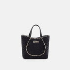 KATRINA MINI TOTE RAFFIA PEBBLE BLACK