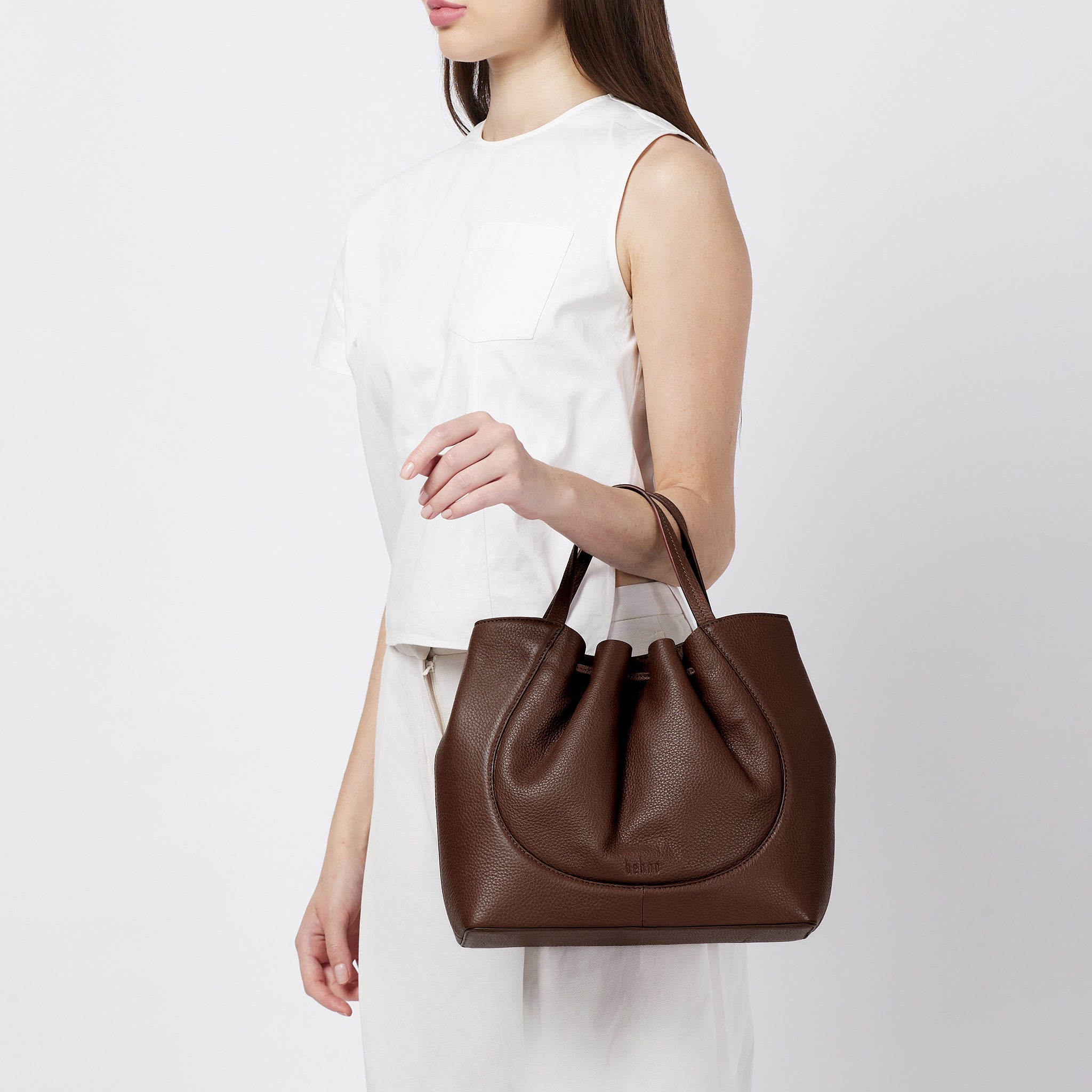 KATRINA SATCHEL PEBBLE CACAO